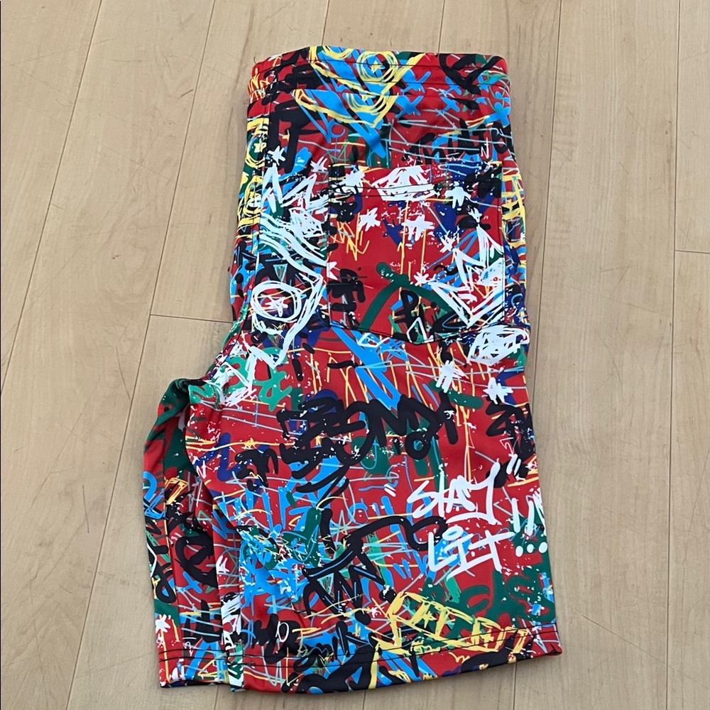 Vibrant Graphic Men's Athletic Shorts - Picture 7 of 7